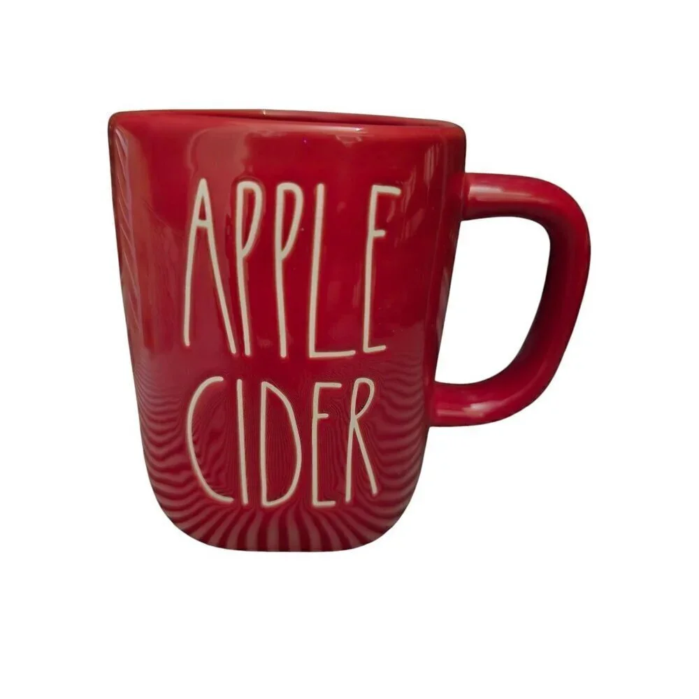 Rae Dunn Artisan Apple Cider Red Coffee Mug Farmhouse Fall